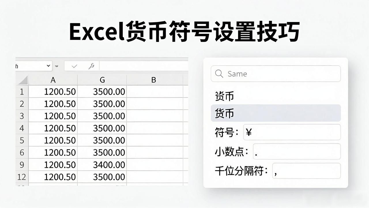 exl货币格式符号zai数字后面_自定义Excel单元格格式货币符号后置_调整Excel货币符号位置