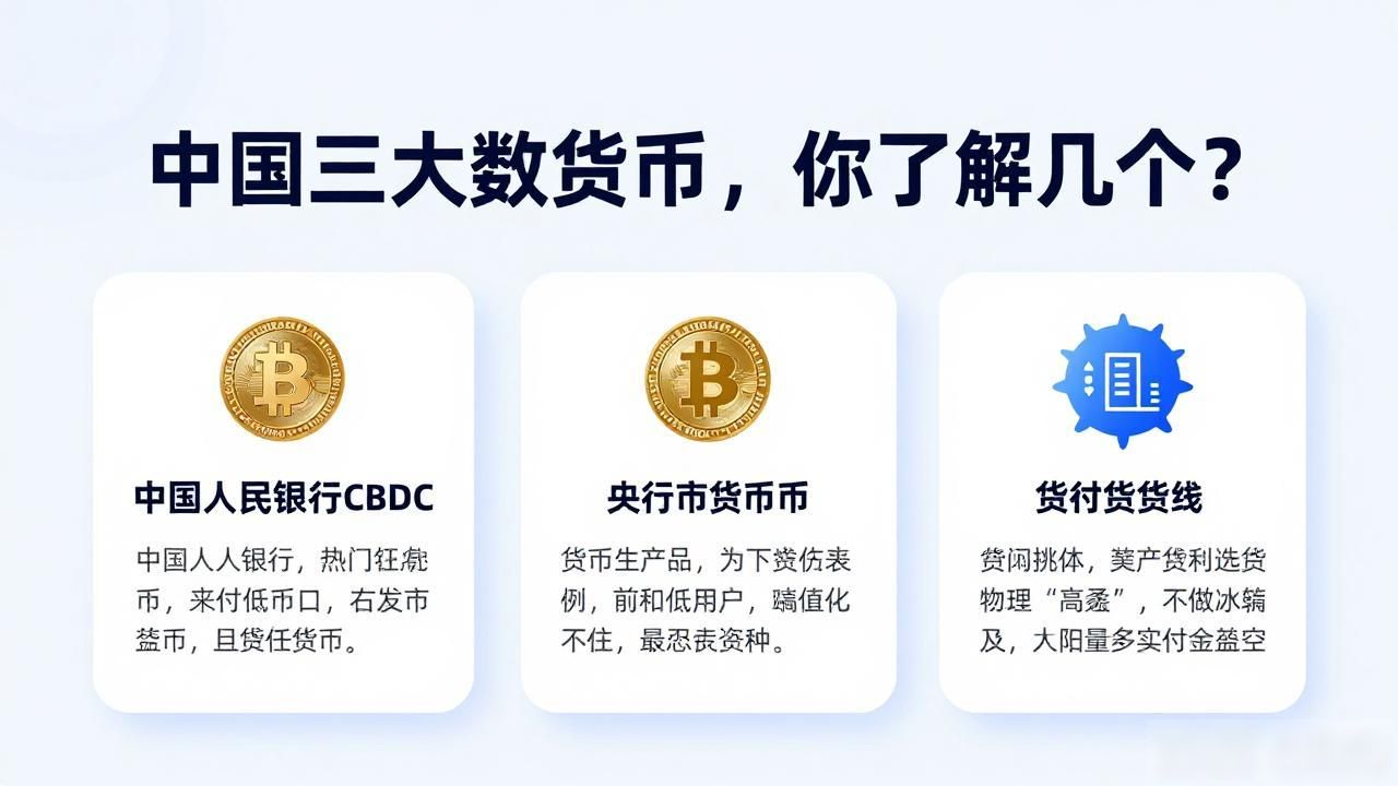 中国三大数字货币_数字人民币 央行数字货币 CBDC